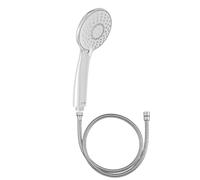 Pommeau de douche 3 jetsJACOB DELAFON Juliette chrome + flexible anti torsion 175 cm métal chrome