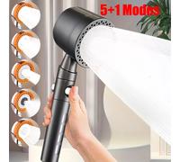 Pommeau de douche à économie d'eau, 5 Modes de pulvérisation, pomme de douche à main ABS pour Spa, grand débit, filtre de salle de bains Portable, ensemble de buses de robinet de douche Blue 1pc