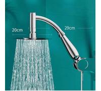 Pommeau de douche à effet pluie haute pression, grande extension de douche carrée et incurvée, acier inoxydable