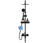 Pommeau de douche à effet pluie, pommeau de douche rond à haut débit, design à pression, ensemble de robinet mural pour salle de bain, expérience impressionnante même à faible eau
