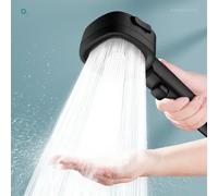 Pommeau de Douche à Haute Pression, T-shirts d'Eau, 3 Modes, Réglable, Arrêt à une Touche, Pulvérisateur de Énergie, Accessoires HOAccessrespiration Silver 3pcs set