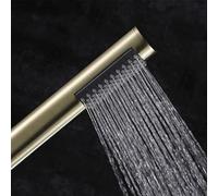 Pommeau de douche à main en laiton, finition dorée brossée, douche à main haute pression avec pommeau et bras de douche en laiton orientables à 360 degrés.