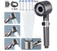 Pommeau de douche avec 5 Filtre, Tuyau de douche 150 cm - Haute Pression Douchette Économique douche salle de bain Anti Calcaire