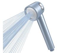 Pommeau de douche avec filtre à 15 couches, 3 types de jets, tuyau de 1,5 mètre, couleur bleue