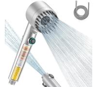 Pommeau de douche avec filtre à 15 couches, couleur argent, en ABS, vendu à l'unité