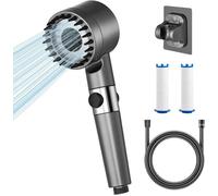 Pommeau de douche avec filtre,économiseur d'eau,douchette haute pression avec 3 + 1 types de jet,pommeau de douche avec tuyau,pour