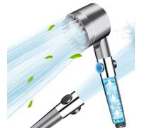 Pommeau de douche avec filtre, haute pression à économie d'eau, douche à effet pluie, douchette de massage 3 + 1 types de jet, fonction stop
