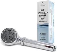 Pommeau de douche avec filtre Legionella, chromé, 5 types de jets, testé
