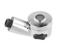 Pommeau de douche avec interrupteur latéral - Double débit - Pour lavabo de lavage des cheveux - Adaptateur G1/2 finition chromée (1 pièce)