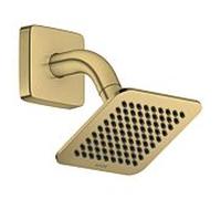 AXOR Citterio C, pommeau de douche encastré 120/120, 1 jet, technologie EcoSmart, avec bras de douche, finition laiton brossé