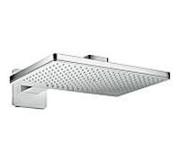 Pommeau de douche Axor ShowerSolutions 2jet 35275000 chromé , 46x30cm, avec bras de douche et rosace softsquare