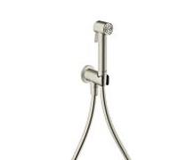 Pommeau de douche bidette AXOR hansgrohe 29240800 type 2000 jet rond pour eau froide avec support de pommeau de douche et flexible de douche 2000 , 25 m, acier inoxydable optique