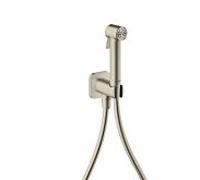 Pommeau de douche bidette AXOR hansgrohe 29241820 2000 Type de jet Softsquare pour eau froide avec support de pommeau de douche et flexible de douche 2000 , 25 m, nickel brossé