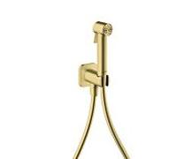 Pommeau de douche bidette AXOR hansgrohe 29241950 2000 Type de jet Softsquare pour eau froide avec support de pommeau de douche et flexible de douche 2000 , 25 m, laiton brossé
