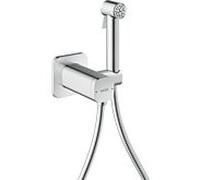 Pommeau de douche bidette AXOR hansgrohe 29243000 Pommeau de douche bidette 2000 Softsquare pour eau mitigée avec support de pommeau de douche et flexible de douche 2000 , 25 m, chromé
