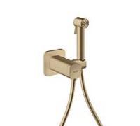 Pommeau de douche bidette AXOR hansgrohe 29243140 2000 Mode de pulvérisation Softsquare pour eau mitigée avec support de pommeau de douche et flexible de douche 2000 , 25 m, bronze brossé