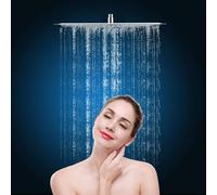 Pommeau de douche de pluie carré 20 pouces - Style moderne ultra-mince Pommeau de douche de salle de bains en acier inoxydable.
