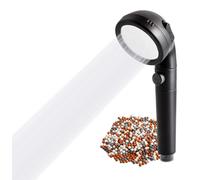 Pommeau de douche EcoPower avec filtre ionique, finition noir mat
