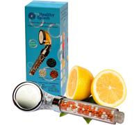 Pommeau de douche enrichi en vitamine C, avec un parfum d'agrumes, et équipé d'un filtre contre le chlore et le fluor