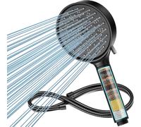 Pommeau de douche filtrant noir 6 modes haute pression