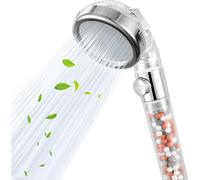Pommeau de douche filtrant rond 3 modes avec pause
