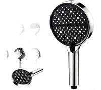 Pommeau de douche haute pression 7 modes en silicone 14 cm Pulvérisateur de pluie à main pour basse pression d'eau UK (A)
