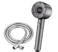 Pommeau de douche haute pression à cinq vitesses avec sortie d'eau Lar - Boostez votre expérience de salle de bain à domicile (gris)