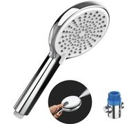 Pommeau de douche haute pression avec système d'arrêt automatique, grand système de douche, douche avec commutateur, douchette à main avec jet haute pression, flexible de douche universel, système d'é