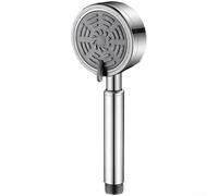 Pommeau de douche haute pression en acier inoxydable 304 avec 3 modes de pulvérisation, mélange de pluie pour basse pression d'eau, luminaire de salle de bain moderne minimaliste argenté (A)