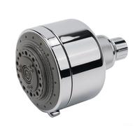 Pommeau de douche haute pression réglable 5 modes avec technologie d'économie d'eau pour salle de bain à faible débit - Design rond ABS chromé