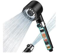 Pommeau de Douche MEKO Anti Calcaire avec Filtre 15 Étapes et Tuyau 1,5M - Noir