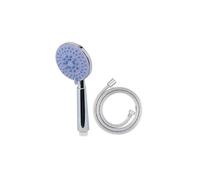 Pommeau de Douche Multijet avec Flexible 1.5m et Support Mural Bleu