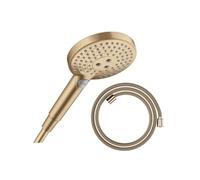 Pommeau de douche Raindance Select S EcoSmart 120 3 jets + flexible HANSGROHE Designflex 160 cm bronze brossé
