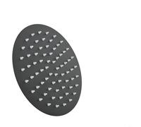 Pommeau de douche rond haute pression 20,3 cm en acier inoxydable 304 noir mat avec technologie Air Booster, buses flexibles en silicone anti-obstruction, pour un usage facile sans outil