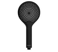 Pommeau de douche Watersaving noir mat universel avec système d'économie d'eau et 3 jets