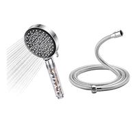 Pommeau de Douche, YEAUPE Pommeau de Douche économie d'eau, pommeau de douche haute pression & GRIFEMA G851-18, Flexible de Douche Universel (G1/2 pouces, 1.8M), Tuyau de Douche Anti-Torsion