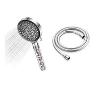 Pommeau de Douche, YEAUPE Pommeau de Douche économie d'eau, pommeau de douche haute pression & GRIFEMA G852-20 Flexible Anti-Torsion, Tuyau de Douche 2.0 M, Caoutchouc, Blanc