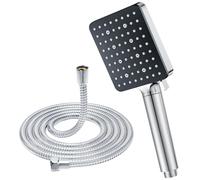 Pommeau de Douche YEAUPE PRO avec Tuyau 1.6 m, 6 Modes, Filtre Carré (115 x 100 mm), Douchette Haute Pression Anti Calcaire, Chromé