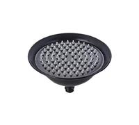 Pommeau de Duche Antique Stainless Steel Shower Head Round 8 Inch Rainfall Brass Golden Replacement Rose Gold(Black)