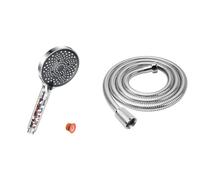 Pommeau de Duche, YEAUPE PRO Pommeau de Douche Economie Deau, Pommeau de Douche Anti calcaire Grand & YEAUPE Flexible de Douche Universel - Tuyau de douche de 1,5 m (59 pouces) en acier inoxydable