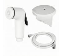 Pommeau de Extérieur Pommeau Rinçage tte Tuyau Kit Murale Étanche en Pvc avec Gâchette Ergonomique et Capot Protecteur Tuyau2.5m Convient au Camping Jardin Bateau Lavage d'Animaux