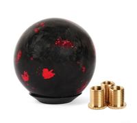 Pommeau de levier de vitesse en fibre de carbone forgé avec base en aluminium pour configurations de transmission automatique standard et modifiée (rouge)