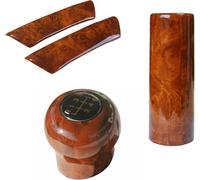 Pommeau de levier de vitesse Poignée de frein à main Poignée de porte Cache pour VW T5 2003-2015 Jeu de bois de racine