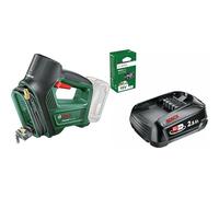 Pompe à air Bosch - UniversalPump 18V (sans batterie, système 18V, pour les pneus de voiture, de moto et de vélo, 150 PSI, 10,3 bars, emballage en carton) & Batterie PBA 18V 2.5Ah W-B