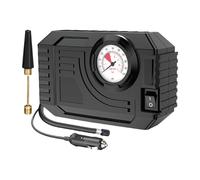 Pompe à air électrique - Compresseur de voiture - Mini pompe à air portable 12 V 90 PSI avec câble d'alimentation 20 l/min Indicateur de débit d'air 15 x 9,5 x 4,5 cm pour voiture, moto, vélo, camping