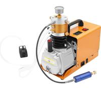 Pompe à air électrique haute pression - Compresseur d'air 300 bars 220 V 1,8 kW - Compresseur portable pour carabines à air comprimé PCP, bouteilles de plongée et gonflage de pneus - Orange