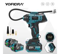Pompe à air électrique YOFIDRA, gonfleur de pneus haute pression avec affichage numérique, outil multifonctionnel pour compresseur d'air de voiture, compatible avec batterie Makita. No Battery