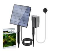 Pompe à air pour aquarium aération portable à énergie solaire | Pompe aérateur pour aquarium et étang d'extérieur pour bureau, appartement, intérieur, extérieur, jardin, cour, patio