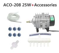 Pompe à air pour aquarium et étang - ACO-208, pompe à air électromagnétique de 25W - 25W, 220-240V - Pompe à oxygène externe - Compresseur d'air pour étang, aérateur
