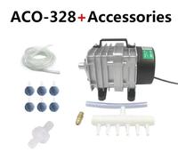 Pompe à air pour étang et aquarium - Pompe à air externe 328-60W - Puissance élevée de 60W - Pompe AC électromagnétique - 220–240 V - Prise américaine avec adaptateur EU